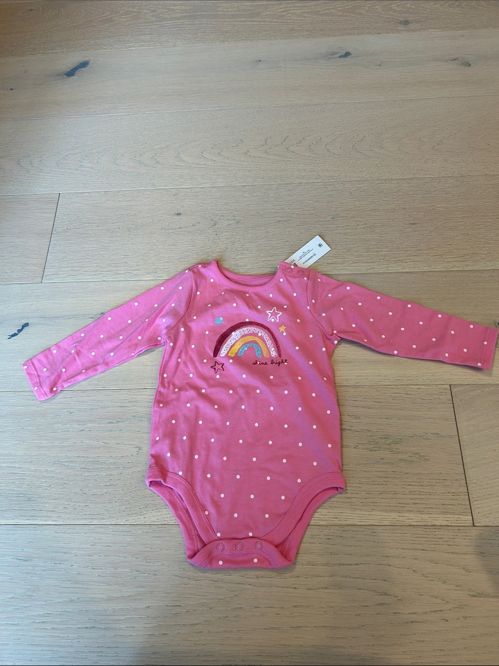 18 month shine bright rainbow bodysuit